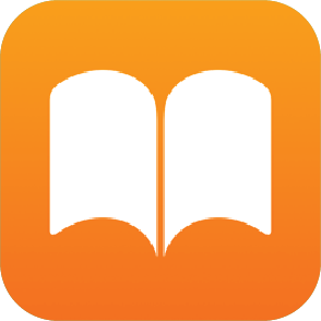 Apple Books logo icon.